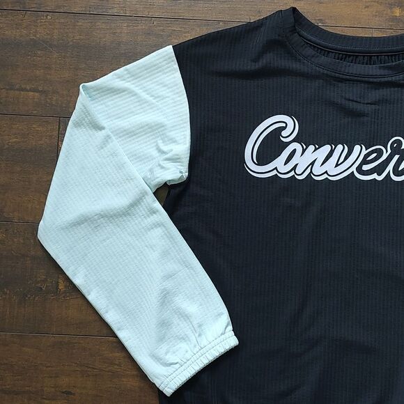Girls Size Medium (10-12 Years) Converse Relaxed Long Sleeve Blocked Graphic Tee - Picture 8 of 13